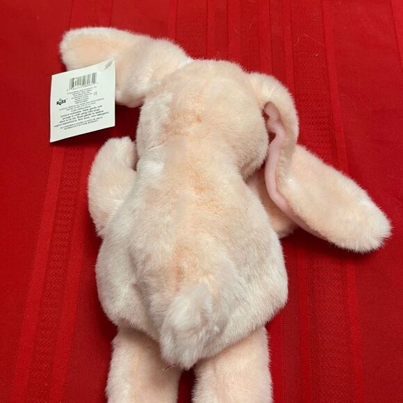 Vintage Russ Cuddle Company Rattle Mennington Pink Bunny Plush Puppet LARGE 16" - Picture 8 of 12